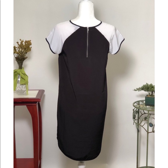 NWOT Banana Republic Black & White Shirt Dress - Picture 3 of 5